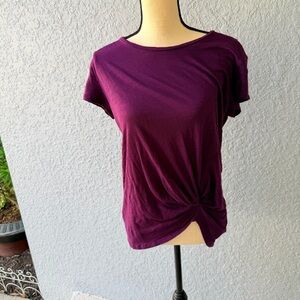 Express Deep Purple Short Sleeve Top